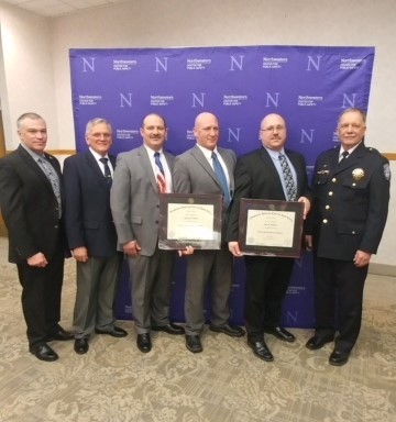 Lt. Stafford and Sgt. Gentry following their graduation from Northwestern Univ. Center for Public Safety